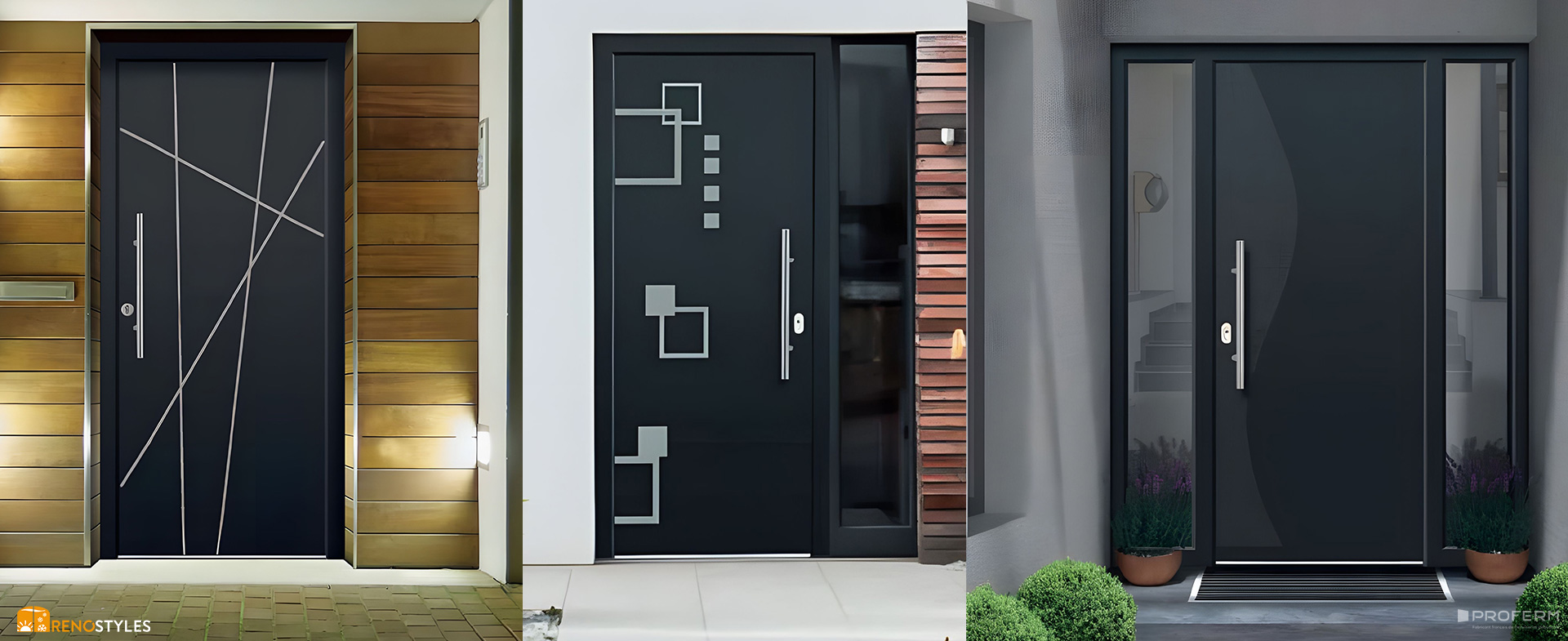 Porte d'entrée GRAPHITE Proferm