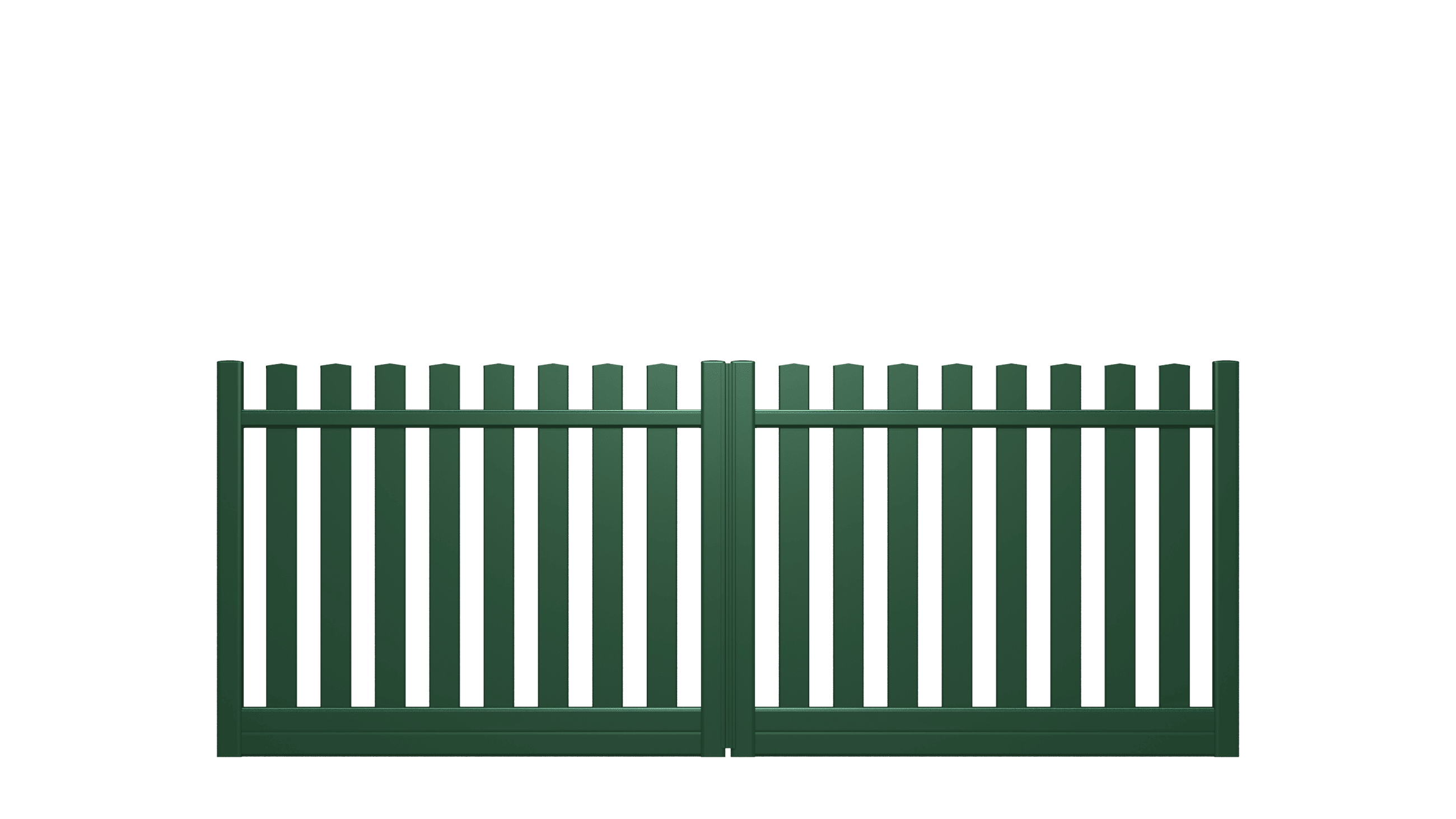 Portail ajouré en aluminium avec planches moulurées et traverses - I21932