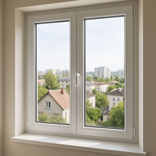 Fenêtre PVC blanche double vitrage posée en Île-de-France