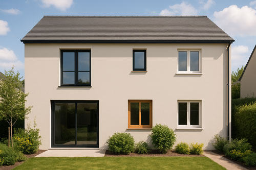 Maison en Île-de-France avec fenêtres PVC, Aluminium et Bois - Renostyles