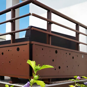 Garde-corps aluminium moderne installé sur une terrasse